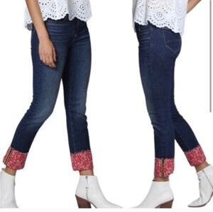 DRIFTWOOD Colette Ankle Jeans with Red Bandana Cuffs